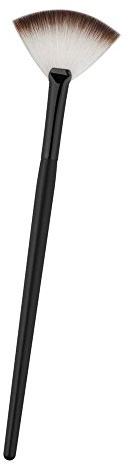 Piccolo pennello da trucco a forma di ventaglio per guance, viso, cipria, fondotinta, fard, terra.