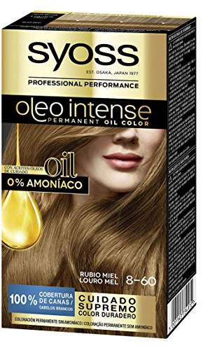 SYOSS Oleo Intense permanente Haarfarbe, ohne Ammoniak, Farbton 8-60, Honigblond, 2 Stück