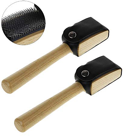 JKJF Dance Shoes Brush, Suede Sole Wire Shoes Wood Cleaning Brush, Shoes Cleaner Brush (2 Pcs)
