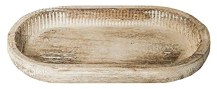 Sweet Water Decor Rustic Wood Tray for Home | Kitchen and Bathroom Dispenser Holder | Jewelry Dish | Wooden Soap Holder for Bottles | Trays for Counter Tops | Vanity Plate | Farmhouse Dish Décor
