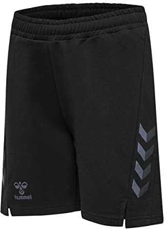 hummel bomull Hmloffgrid shorts för barn, Jais svart/smidesjärn