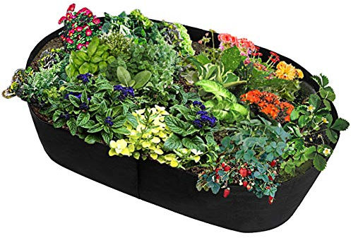 RTWAY Sacco per piantare il giardino, in tessuto rialzato, 10 x 2 m, rettangolare, traspirante, in feltro, per piantare piante