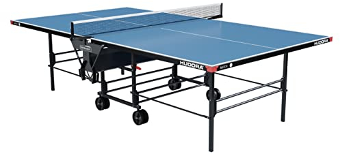 HUDORA Tischtennisplatte Match - robuste Tischtennisplatte Outdoor & Indoor - hochwertige Tischtennisplatte klappbar & wetterfest - Ping Pong Platte für noch mehr Spiel-Komfort