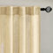 MIULEE Gardinen Vorhänge mit Kräuselband Voile Vorhang Modern Leinenoptik Halbtransparent für Wohnzimmer Schlafzimmer Schiebevorhang 2er Set Stores Beige 245x140 cm