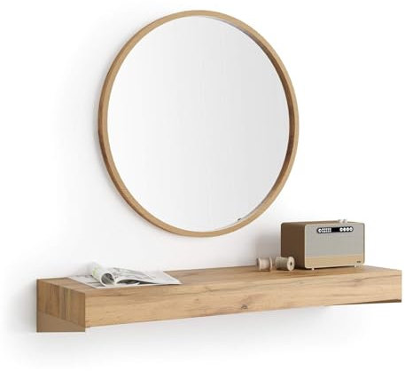 MOBILI FIVER, Consola Suspendida Evolution 120x40, Madera rústica, Aglomerado y Melamina, Consola recibidor, Made In Italy