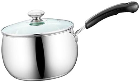 Nonstick kastrull matlagning liten mjölkkastrull för kök restaurang kokande mjölk 20 cm x 10,5 cm, silver, 20 x 10,5 cm