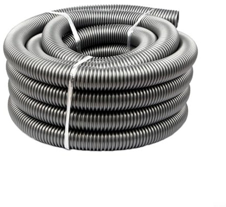 HavenDomicile Manguera roscada para aspiradora de 3/4 metros de largo, diámetro interior de 50 mm, diámetro exterior de 58 mm, tubo flexible para limpieza del hogar, tubo de plástico gris (3 metros)