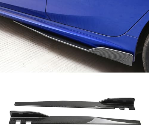 Lsumfpzirga Coche Faldones Laterales para Mercedes Benz CLS Coupe C257-2020 2021 2022 2023, Paso Laterales Lateral ala Difusor AntiarañAzos Anti Choques Protección Accesorios,Carbon Fiber
