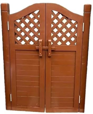 Portail de jardin autonome en bois - Cloison de séparation vintage en bois carbonisé - Portes en bois carbonisé pour maison, cour, patio, terrasse, potager - 60 x 80 cm - Entrée décorative