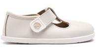 Conguitos - Bailarinas Mary Janes de Bebés Barefoot para Niños y Niñas (Beige/Talla 22)