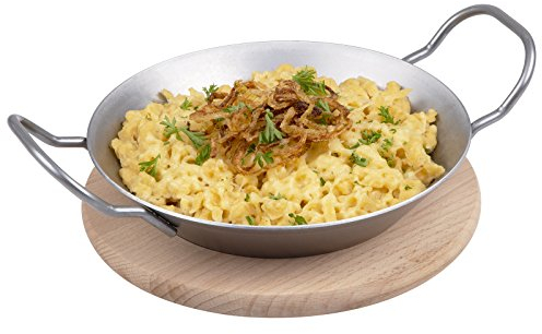 chg Set 337-01 Schlemmer-Eisenpfännchen mit Servierbrett, Eisen, Silber