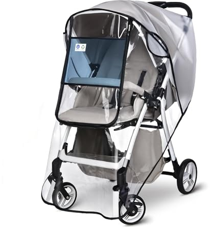 Bemece Universal Rain Cover for Pushchair Stroller Buggy Pram, Baby Travel Weather Shield-L