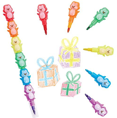 Baker Ross Crayon Cire motif Pingouin - Lot de 6, Fournitures Artistiques pour Enfants (FX442)