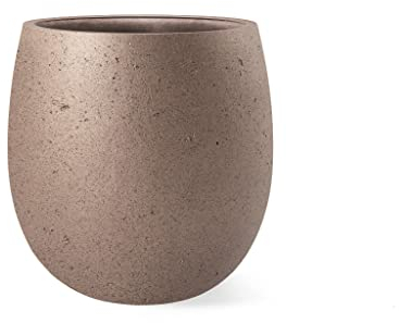 Luca Lifestyle Pflanzkübel ''Grigio Balloon'' Metallic Bronze Rund Fiberglas *5 Jahre Garantie* - 42x42x42 cm - Premium Qualität - F6703