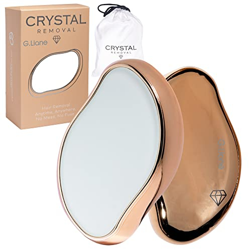 G.Liane Epilatore,Depilatore di Crystallo,Pietra Rimuovi Capelli di Vetro Nano,Crystal Hair Eraser,Riutilizzabile Indolore Depilazione,Adatto per Gambe,Braccia,Schiena(Oro)