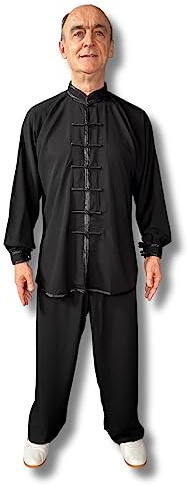 Tortue de Jade Kimono Tai chi Qi Gong Mixte Noir