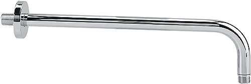 Brazo alargador de ducha de metal de 16 pulgadas, brazo de ducha extralargo con brida, salida de agua de acero inoxidable, brazo de ducha montado en la pared, cromo