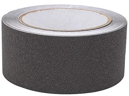 FLEXMAN Ruban Antidérapant en Caoutchouc, PEVA/PU 5M Forte Adhérence, Imperméable, Antidérapant, Durable, Ruban de Protection Contre les Chutes pour Escaliers, Toilettes, Piscines (Gris)