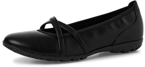 MARCO TOZZI Damen Ballerinas mit Riemen Elegant, Schwarz (Black), 38 EU