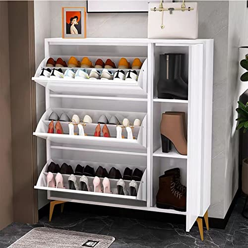 LVEGHCR Tipper Shoe Cabinet, Large Capacity Storage Locker, Entrance Hallway Closet Shoe Cabinet, Suitable for High Heels, Boots, Slippers