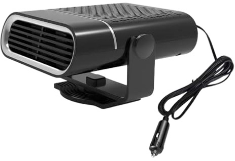 Demsyeq Descongelador de coche – Calentador eléctrico adhesivo de 12 V 24 V para coche – Calentador de purificación de aire interior del coche giratorio para descongelar parabrisas para taxi, camión,