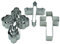 BekkiB - Juego de 6 cortadores de galletas Cruces – Aptos para lavavajillas – Moldes de acero inoxidable – Perfecto para galletas y decoración de tartas – 998495