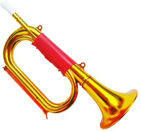 Trompette pour Enfants, Trompette Jouet 13 Pouces de développement jouable PP PP Kids dorés en Plastique avec des Instruments de Musique éducatifs Confortables