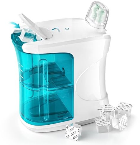 Set elettrico per lavaggio nasale adulti e bambini – Pulizia delicata con sale naturale – Lavaggio nasale portatile per sinusite, allergia e igiene quotidiana del naso