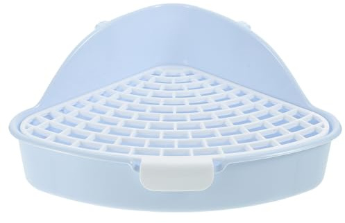 Homoyoyo Toilette e Design Antigoccia per Animali Domestici Triangolare in Plastica Blu Base Filtrante per Criceti e Porcellini D'india per Interni o Spazi Esterni