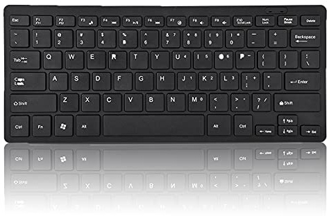 Bewinner Wired Keyboard 78 tangenter, Ultra Thin Arc Angle USB -tangentbord för stationär dator, bärbar dator, mini -gaming -tangentbord (svart)