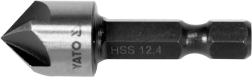 YATO Fresa conica professionale HSS, punta di posizionamento, indistruttibile grazie al basso attrito, massima resistenza al calore, dimensioni a scelta 6,3/8,3/10,4/12,4/16,5/20