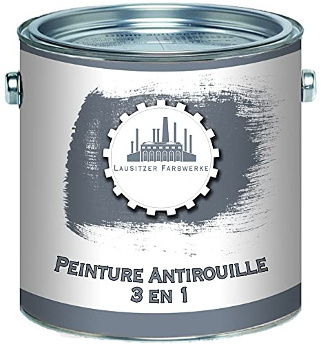 Lausitzer Farbwerke Metallschutzlack 3in1 SEIDENMATT Papyrusweiß RAL 9018 Weiß 3-in-1 du sparst dir Anti-Rost-Produkte Metallfarbe Metalllack Farbe für Metall Stahl Eisen Zink Aluminium (1 L)