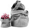 Set 3 Maceteros Decorativos Interior Ecológicos - Cubremacetas de Papel Kraft Lavable - Tiestos para Plantas o Macetas Decorativas - Organizador, Cesta Almacenaje Baño Gris