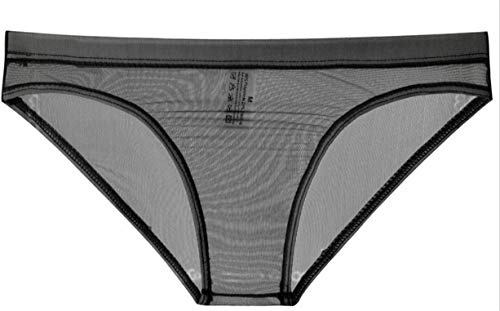 Kwelt Calzoncillos Hombre Eróticos Sexis, Cortos de Malla de Tiro Bajo, Transparentes y Transpirables