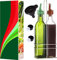 Poura Bottiglia Olio d'Oliva e Aceto con Dispenser Olio, Set di Bottiglie Vetro 500 ml con Tappo Dosatore Salvagoccia CLICKSEAL, Fornito di Imbuto in Silicone, Accessori da Cucina