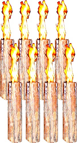 Schwedenfeuer 8 Stück Baumfackel Finnenfackel Gartenfackel Fackel H 60 cm D 10-15 cm