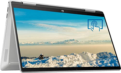 HP Pavilion x360 Laptop, 14” FHD 2-in-1 Touch-Screen Laptop, Intel Core i5-1235U, 8GB RAM, 512GB PCIe SSD, Bluetooth, Webcam, Backlit KB, Windows 11 H +GM Accessories, Silver