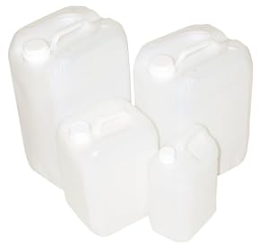 JARDIN202 - Bidón Plástico Alimentario con Asa - Garrafa Blanca Multiusos | Unidad (10 Litros)