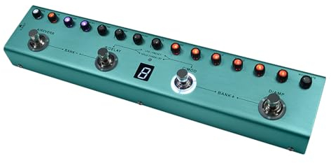 Btuty Multieffektpedal für Gitarre, TANK G V2 Entkerung, 3-Band-Equalizer, ausgewogener Ausgang XLR 3 Delay 3 Reverberi Effektpedal für Gitarre BT-Verbindung