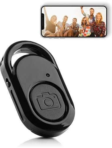 MOJOGEAR Disparador Remoto Bluetooth - Control Remoto para cámara de teléfono Inteligente - Robusto - Modelo Llavero - Negro