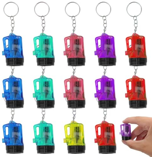 Yuragim Mini Taschenlampe Schlüsselanhänger, 14PCS Klein LED Taschenlampe Kinder für Mitgebsel Kindergeburtstag Geschenke Kindertaschenlampe, Mini Handlampe Taschenleuchte für Outdoor Camping Wandern