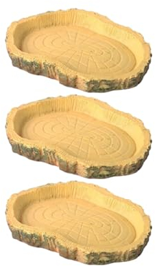 Thoquene 3 Stück Schildkröten Zubehör, Wasserschale Terrarium Flaches Wasserbecken