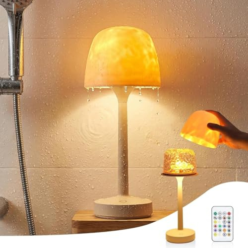 Umikk LED Duschlampe Wasserdicht, 16-Farben-Projektion, Wiederaufladbar