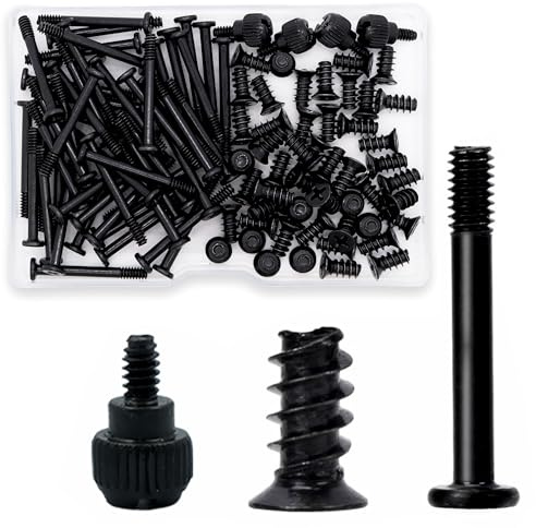 Nivithi Lot de 104 vis d'ordinateur pour ventilateur PC, kit de vis longues et courtes, kit d'assortiment de 30 mm et 10 mm
