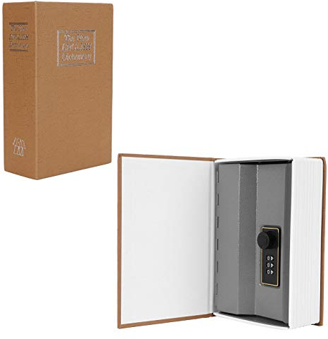 cassaforte a forma di dizionario con lucchetto a combinazione, Dizionario Segreto Denaro Contenitori per Conservare Contanti Gioielleria Chiave
