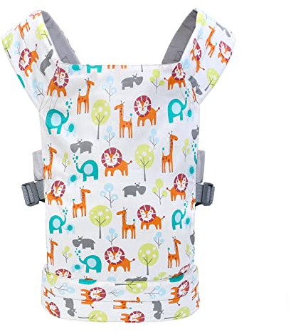 Portador de muñecas para niños, Transporte Delantero y Trasero con Correas Ajustables para niñas, Accesorios de muñeca para Transportar Juguetes de Peluche para niños, 100% algodón