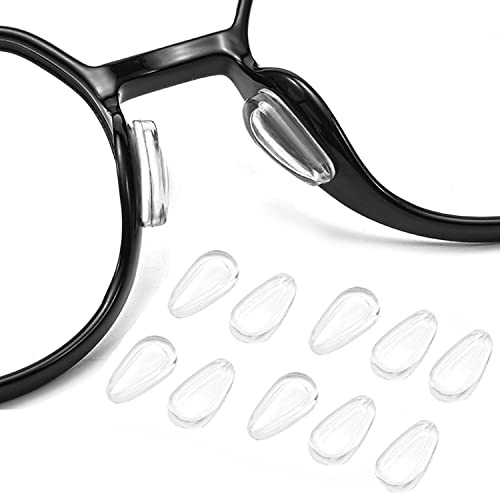 Eyeglass Nose Pads, Adhesive Anti Slip Eyeglasses Nose Grips with Airbag,3.2mm Thickness for Eyeglasses Sunglasses Reading Glasses,5 Pairs,Transparent
