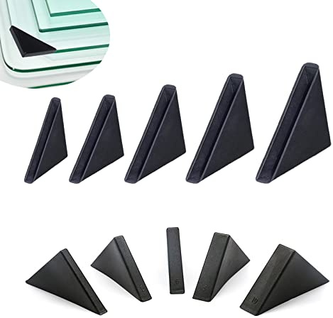 YouU Corner Protectors 4mm/5mm/6mm/8mm/10mm Shape Triple-cornered Glass Corner Protector Cushion for protecting the edge of mirror/glass/sheet metal 50 pcs