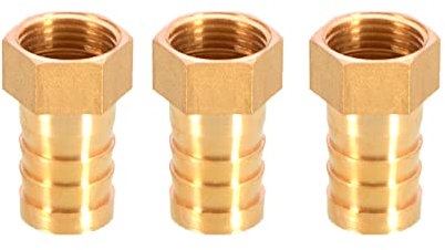 Lot de 3 raccords de tuyau cannelés en laiton 19 mm vers 1,27 cm mâle BSP fileté adaptateur de tuyau