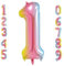 Oboteny Palloncini CompleAnni 1 Anni 101 CM - Palloncino Numero 1, Palloncini Elio, Compleanni e Decorazioni per Pendenza, Numeri Gonfiabili CompleAnni